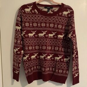 maroon Christmas sweater H&M